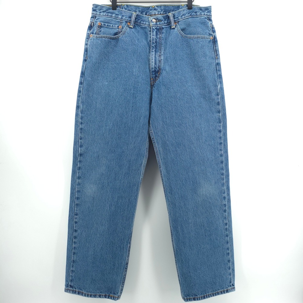 Levi's 550 Mens Relaxed Fit Jeans 38x32 Blue Medium Wash Denim Tapered Leg